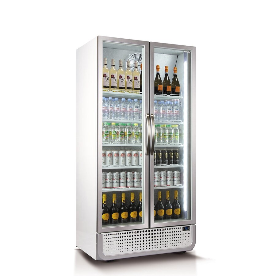 Vitrine réfrigérée à double porte | Blanche | No-Frost | 728 litres | 719 x 1000 x 1985 mm