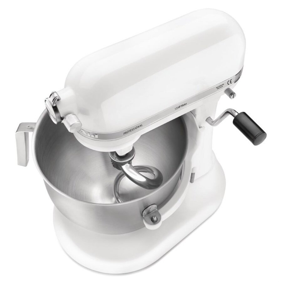 KitchenAid professionele staande mixer wit 6,9 liter met direct-drive motor en accessoirehub