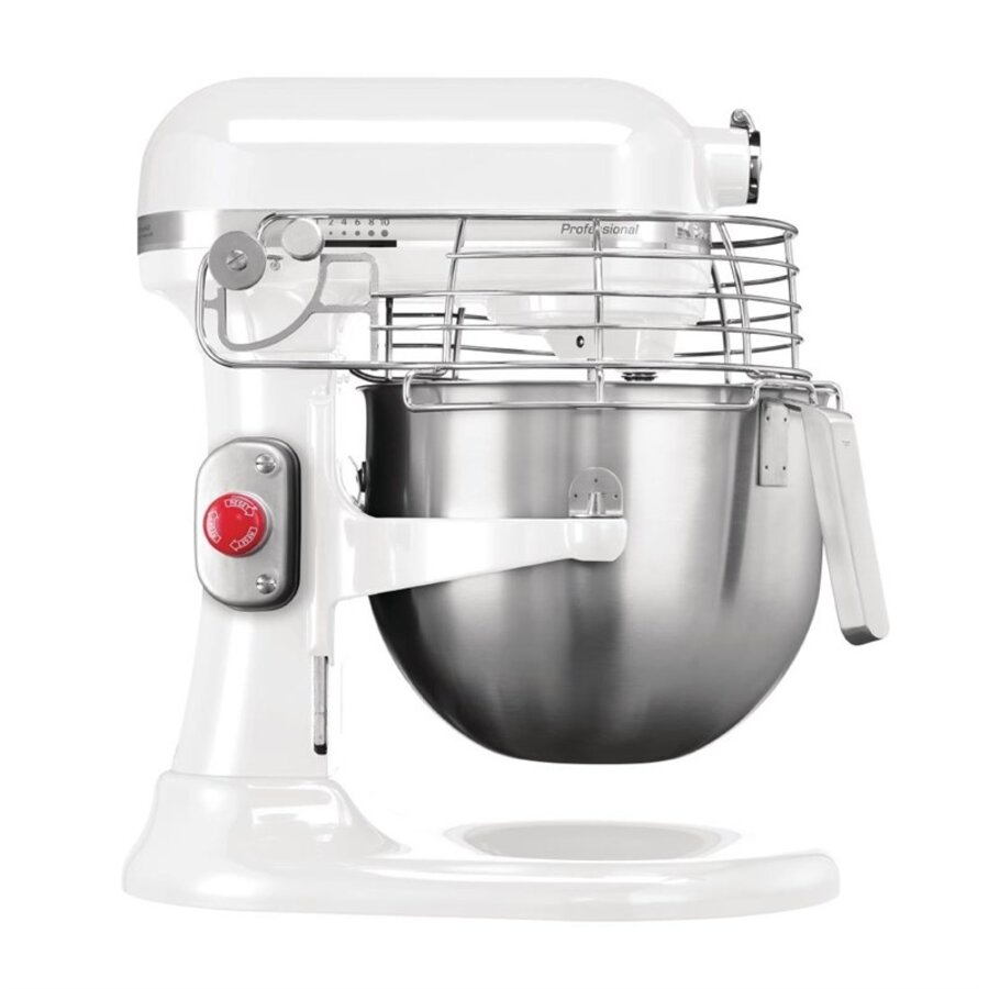KitchenAid professionele staande mixer wit 6,9 liter met direct-drive motor en accessoirehub