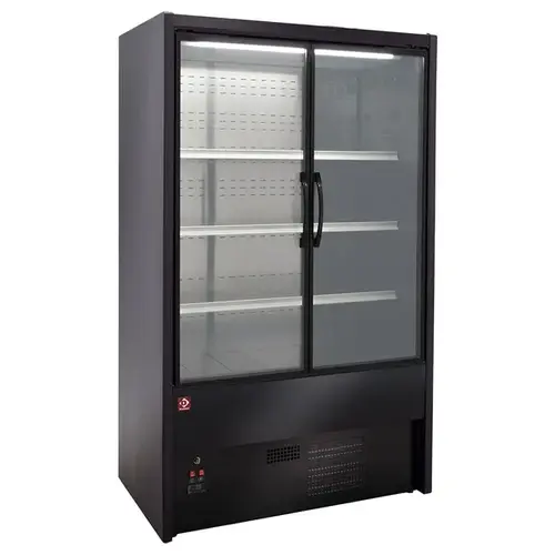  HorecaTraders Wandkühlung | Schwarz | Umluft | 0 °C/+2 °C | 1000 x 710 x 1995 mm 