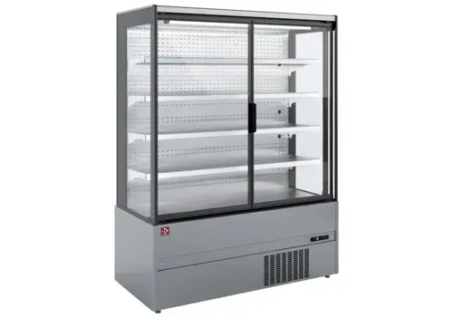  HorecaTraders Wandkoeling | Statisch + Ventilator | RVS/Grijs  |-1°C/+5°C | 866x665x1920 mm 