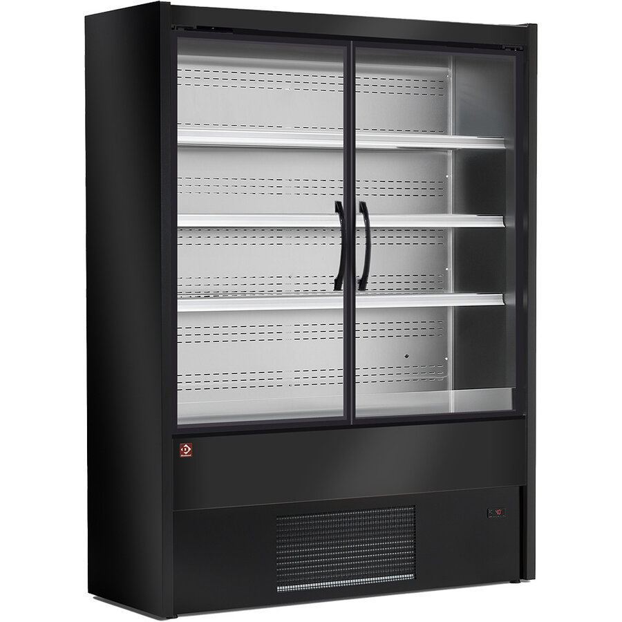 Gekoeld Wandmeubel | Zwart | Zwenkdeuren | 0°C/+2°C  | 700x570x2000 mm
