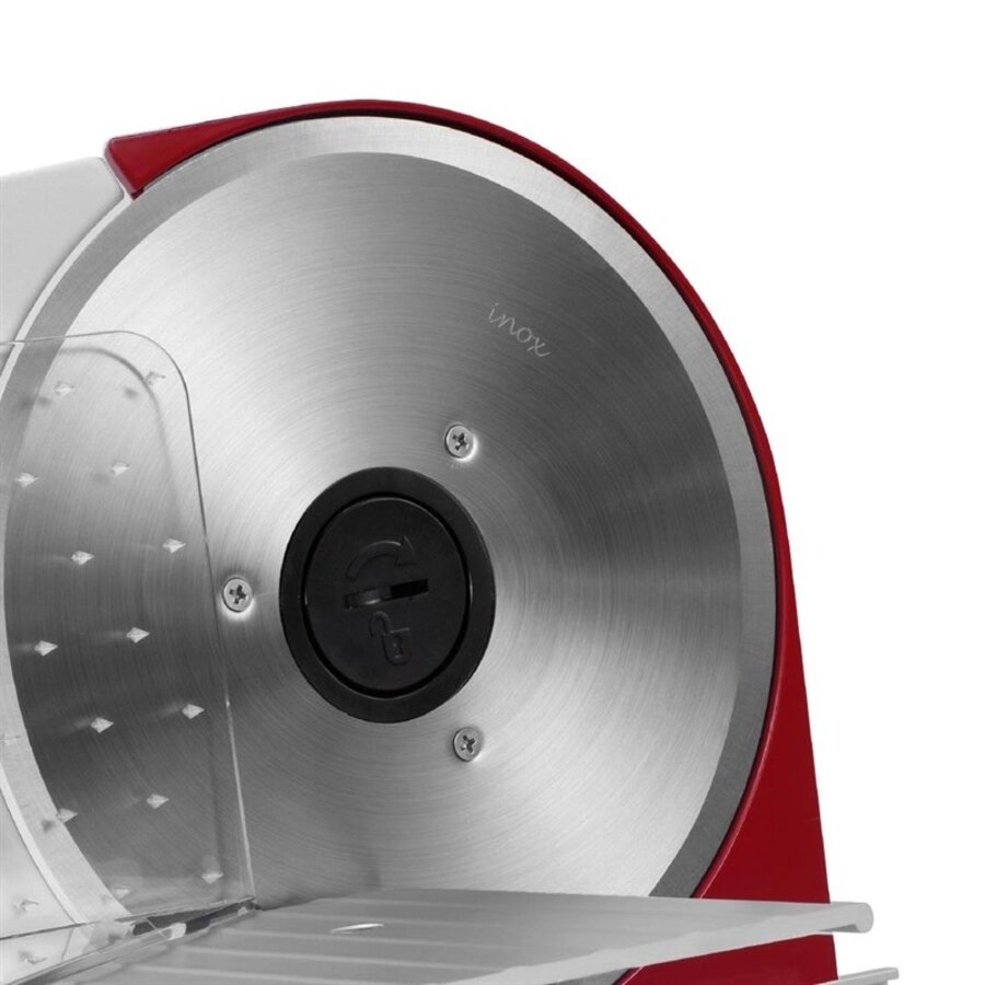 Caterlite meat slicer 19cm with stainless steel blades and adjustable slicing thickness