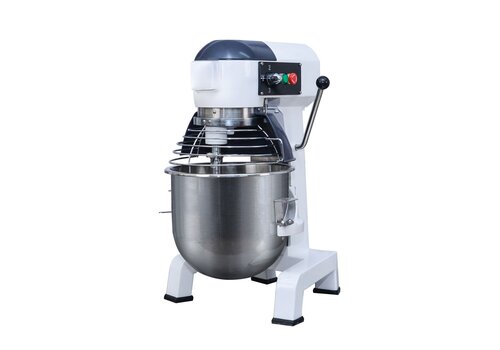  Combisteel Mélangeur planétaire professionnel - 10 litres - 3 vitesses - Blanc - Comprend 3 accessoires 