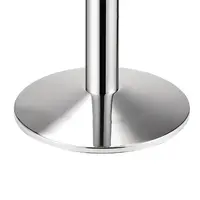 Pied de table rond chromé - Hauteur : 72 cm - Pieds réglables - Usage intérieur