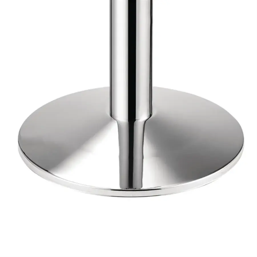 Pied de table rond chromé - Hauteur : 72 cm - Pieds réglables - Usage intérieur
