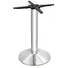 Bolero Chrome-Plated Round Table Leg - 72cm High - Adjustable Feet - Indoor Use