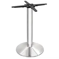 Ronde Tafelpoot Verchroomd - 72cm Hoog - Verstelbare Voeten - Binnengebruik