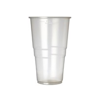 eGreen disposable plastic beer cups 590ml with fill line – 1000 pieces
