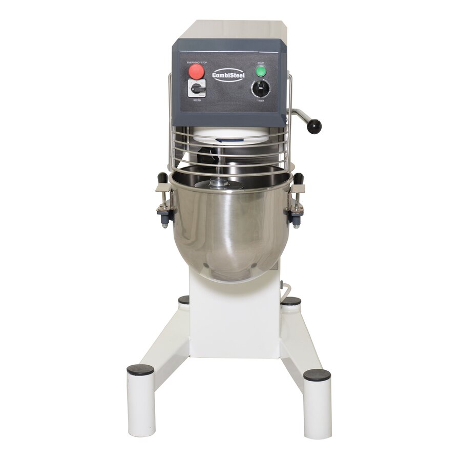 Professional Planetary Mixer - 20 Liters - 3 Speeds - White - Includes 3 Attachments