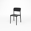HorecaTraders Stackable Chair | Polypropylene | Black | UV-resistant | 44.5×48×79 cm | Set of 4