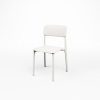 Chaise empilable | Polypropylène | Blanc | Résistant aux UV | 44,5 × 48 × 79 cm | Lot de 4