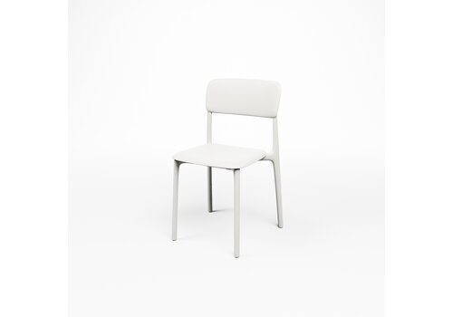  HorecaTraders Chaise empilable | Polypropylène | Blanc | Résistant aux UV | 44,5 × 48 × 79 cm | Lot de 4 