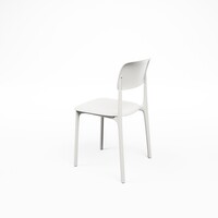 Stackable Chair | Polypropylene | White | UV-resistant | 44.5×48×79 cm | Set of 4