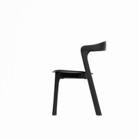Stackable Wooden Chair | Black | 53.5 × 55 × 80 cm | 4 Pieces