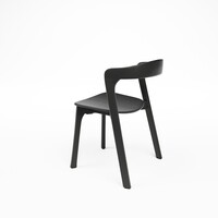 Stapelbare Houten Stoel | Zwart | 53,5 × 55 × 80 cm | 4 Stuks