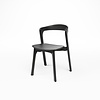 Chaise empilable en bois | Noir | 53,5 × 55 × 80 cm | Lot de 4