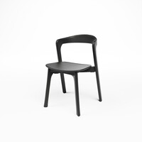 Stackable Wooden Chair | Black | 53.5 × 55 × 80 cm | 4 Pieces