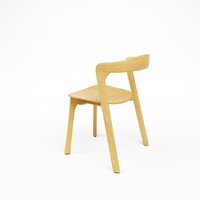 Chaise empilable en bois | Chêne naturel | 53,5 × 55 × 80 cm | Lot de 4