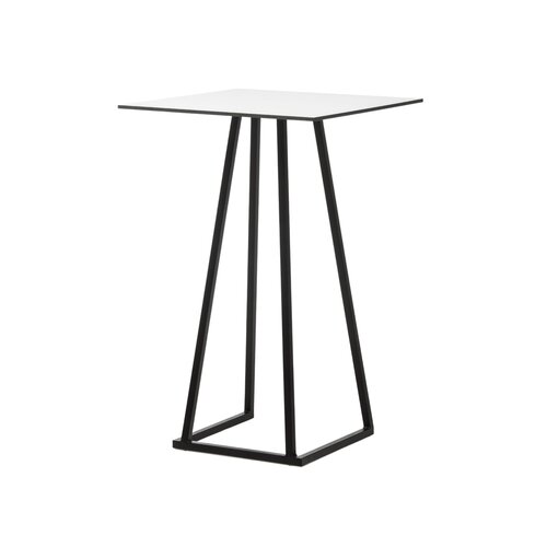  HorecaTraders Stackable Standing Table | Aluminum | Black | 70×70×110 cm 
