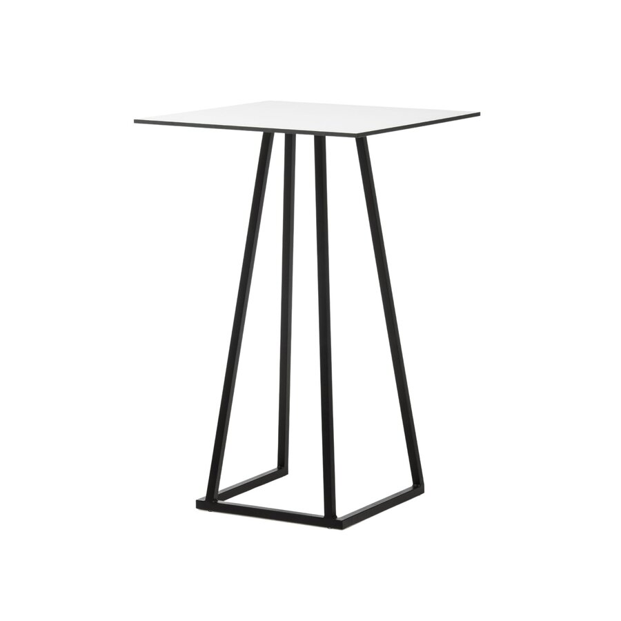 Stapelbarer Stehtisch | Aluminium | Schwarz | 70×70×110 cm