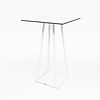 HorecaTraders Table haute empilable | Aluminium | Blanc | 70×70×110 cm