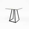 HorecaTraders Table de salle à manger empilable | Aluminium | Noir et blanc | 70 x 70 x 74 cm
