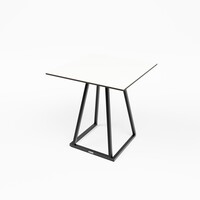 Stapelbarer Esstisch | Aluminium | Schwarz-Weiß | 70 x 70 x 74 cm