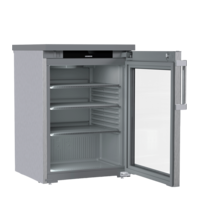 Stainless Steel Undercounter Refrigerator with Glass Door 127 Liters Professional Catering Cooling System