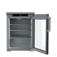 Stainless Steel Undercounter Refrigerator with Glass Door 127 Liters Professional Catering Cooling System