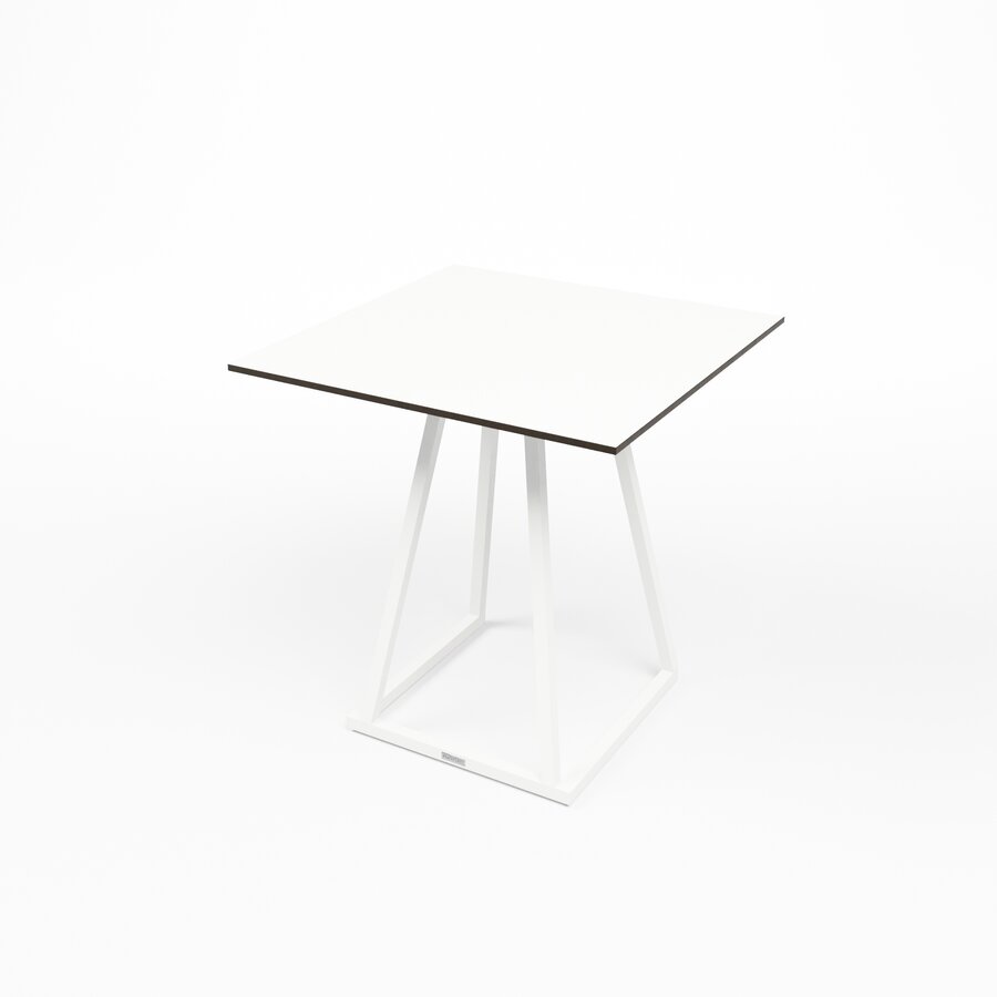 Stapelbarer Esstisch | Aluminium | Weiß | 70 x 70 x 74 cm