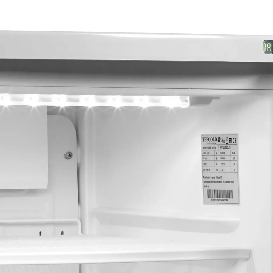 Flessenkoeler | Wit | Scharnierdeur | 4 instelbare voeten