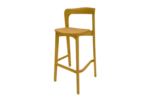 HorecaTraders Stapelbarer Barhocker aus Holz | 48,5 × 56,5 × 103,5 cm | 4 Stück 