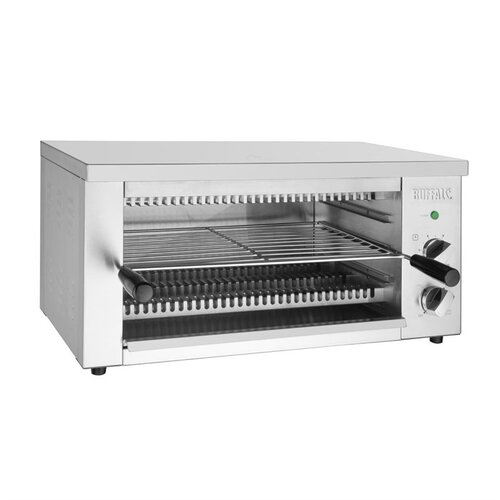  Buffalo Elektrischer Salamandergrill aus Edelstahl (230 V) mit Timer und 3 Rostpositionen 