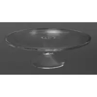 Présentoir à gâteaux en verre à bord surélevé Ø30,5 cm pour boulangerie et hôtellerie