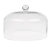 HorecaTraders Cloche à gâteau en verre avec bouton | 20 cm (h) x 28,5 cm (Ø)