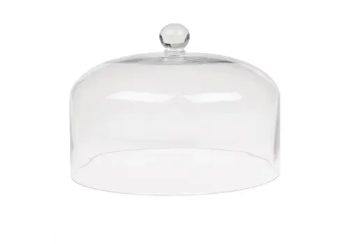  HorecaTraders Glazen taartstolp  met knop | 20(h) x 28,5(Ø)cm 