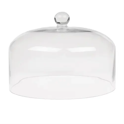  HorecaTraders Glass cake dome with knob | 20(h) x 28.5(Ø)cm 