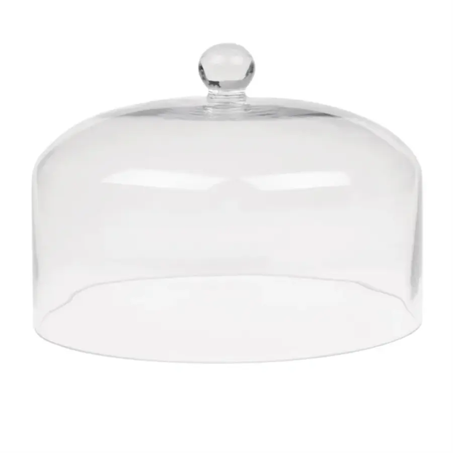 Glazen taartstolp  met knop | 20(h) x 28,5(Ø)cm