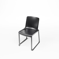 Chaise empilable Kasar de HorecaTraders | Polypropylène | Noir | Lot de 4