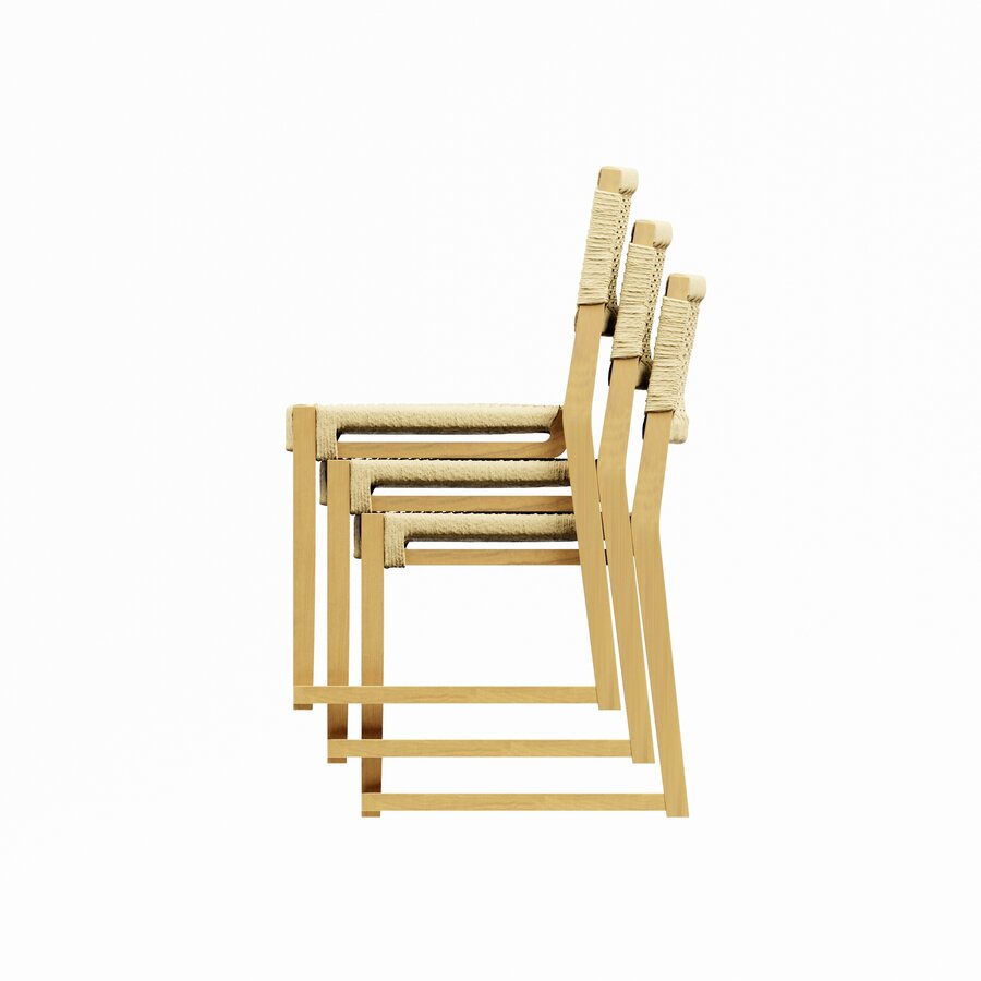 Stackable Hospitality Chair | Natural Oak | 50x50x84 cm | Set of 4