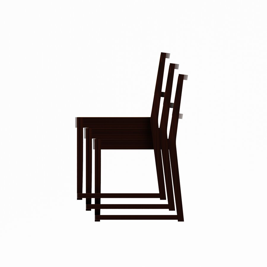 Stapelbare Horeca Stoel | Walnut | 50x50x84 cm | Set van 4