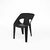 HorecaTraders Stackable Hospitality Chairs Black | Polypropylene | Set of 4 | Indoor & Outdoor