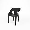 HorecaTraders Stapelbare Horeca Stoelen Zwart | Polypropyleen | Set van 4 | Binnen & Buiten