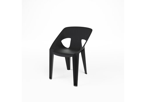  HorecaTraders Stapelbare Horeca Stoelen Zwart | Polypropyleen | Set van 4 | Binnen & Buiten 