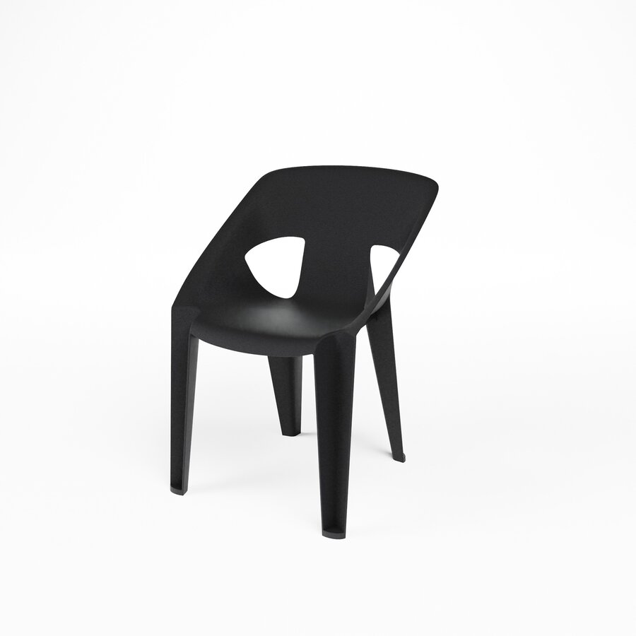 Stapelbare Horeca Stoelen Zwart | Polypropyleen | Set van 4 | Binnen & Buiten