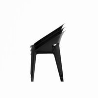 Stackable Hospitality Chairs Black | Polypropylene | Set of 4 | Indoor & Outdoor