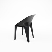 Chaises empilables pour l'hôtellerie, noires | Polypropylène | Lot de 4 | Intérieur et extérieur