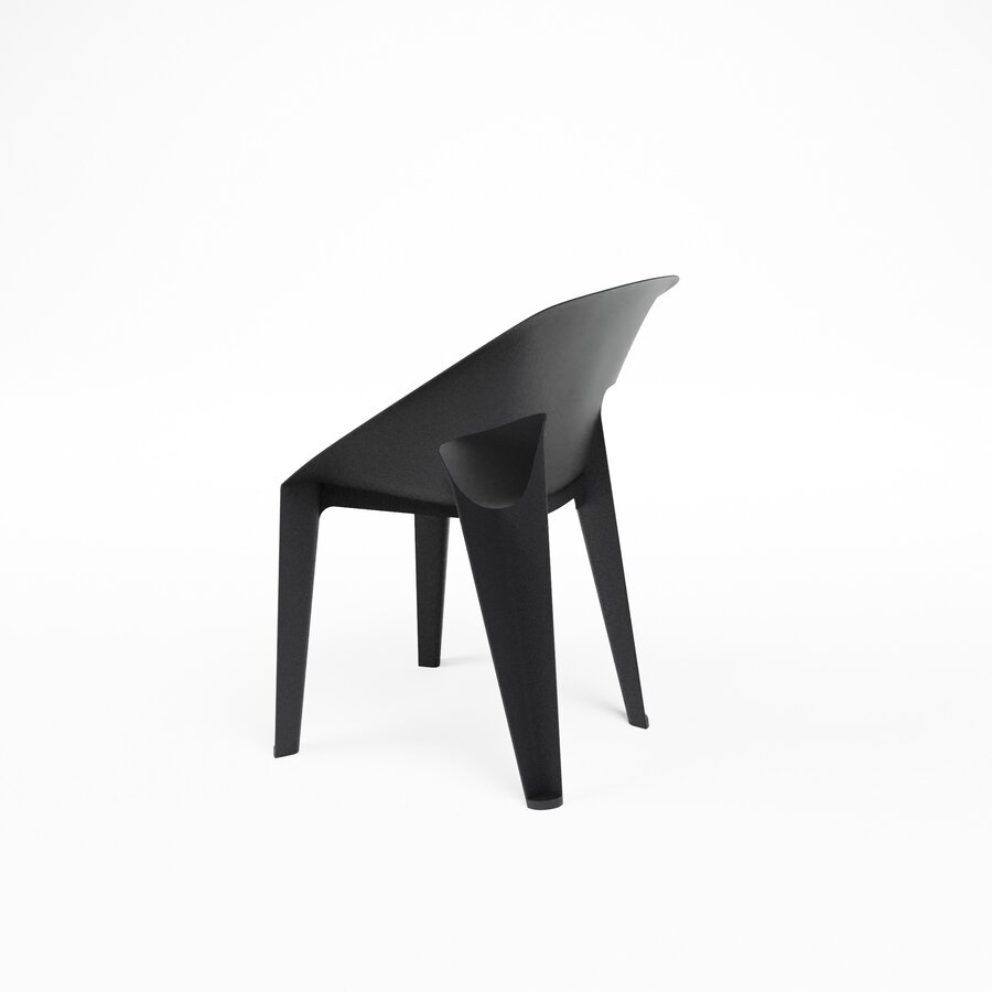 Stapelbare Horeca Stoelen Zwart | Polypropyleen | Set van 4 | Binnen & Buiten