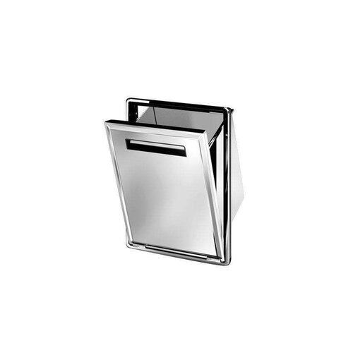  Horeca Traders Poubelle basculante pour le tri des déchets - Façade et intérieur en acier inoxydable - 381 x 529 mm 